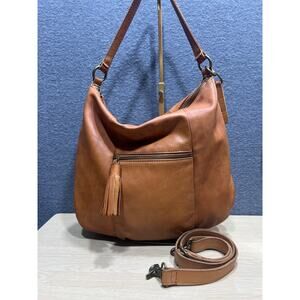 Lucky Brand Large Brown Hobo/Crossbody Bag Please See Pics